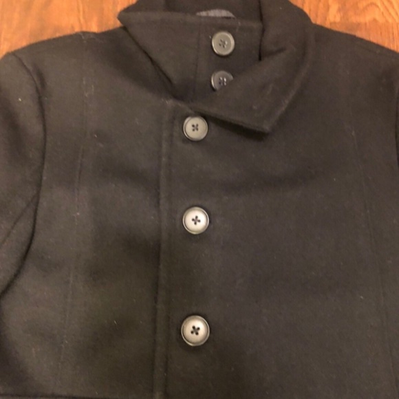 INC International Concepts Black Button Up Wool Winter Lined Coat Mens SZ M New - Picture 2 of 8